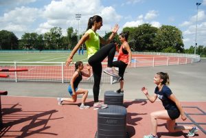 Parcours sensoriel pour les pieds.